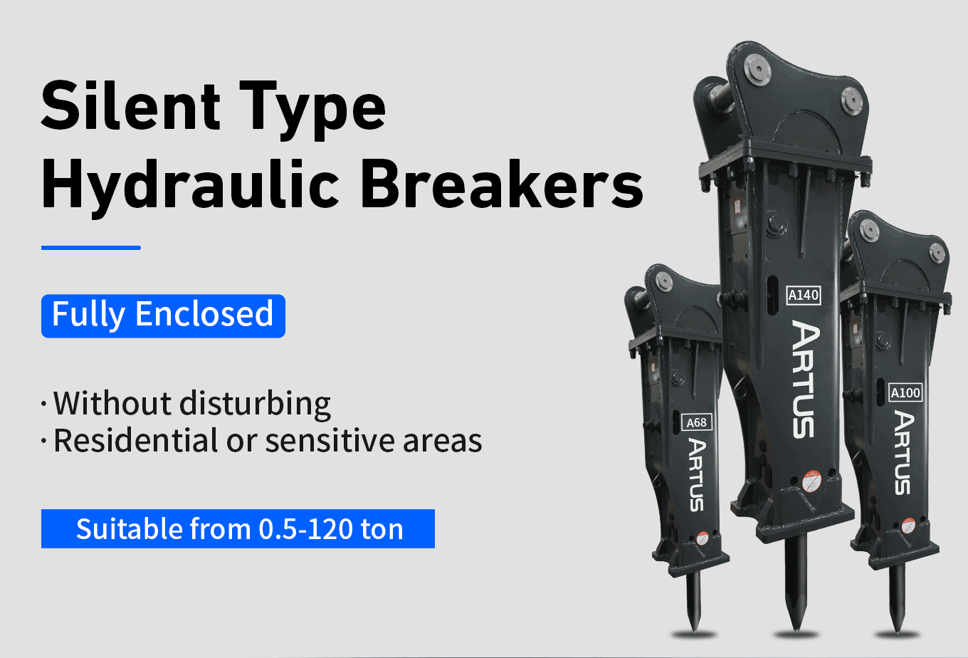 Box type silent model hydraulic breaker-Artus